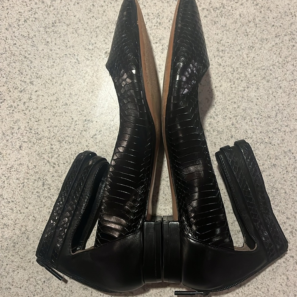 Pour la Victoire 100% black croc leather half a inch heel hight - Picture 4 of 8